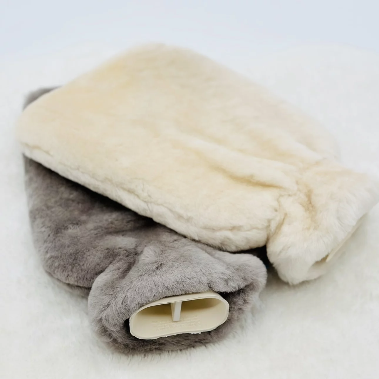 Sheepskin Hot Water Bottle Soft Grey - Image 2