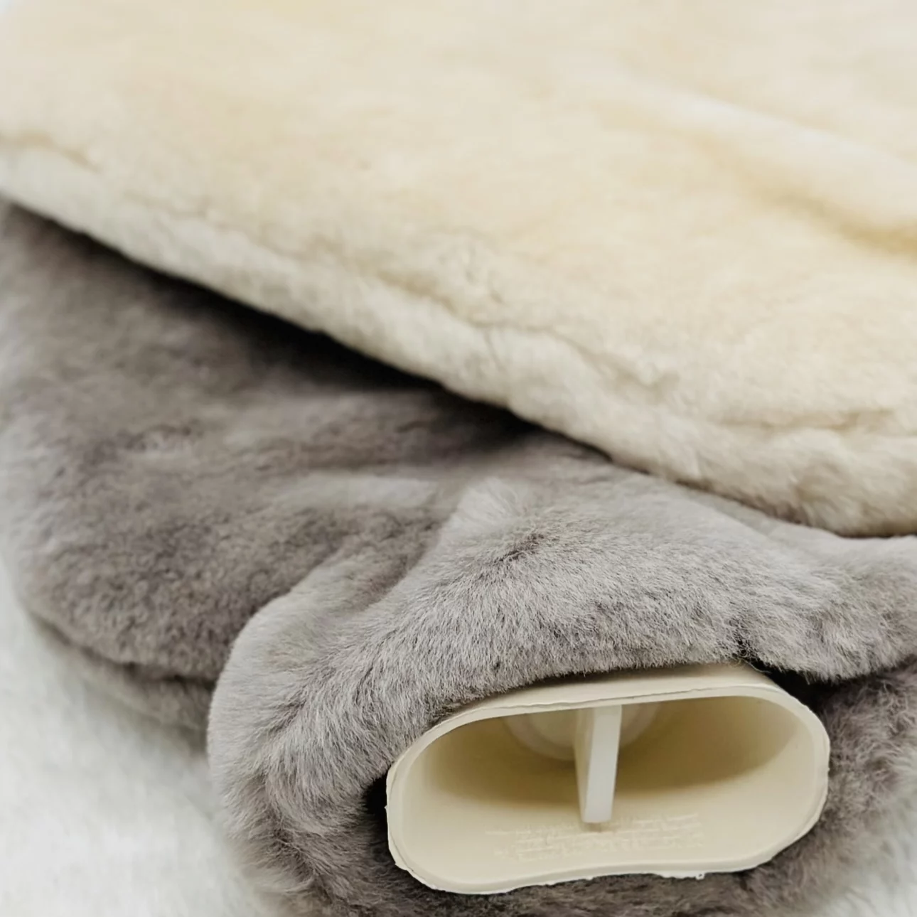 Sheepskin Hot Water Bottle Soft Grey - Image 3